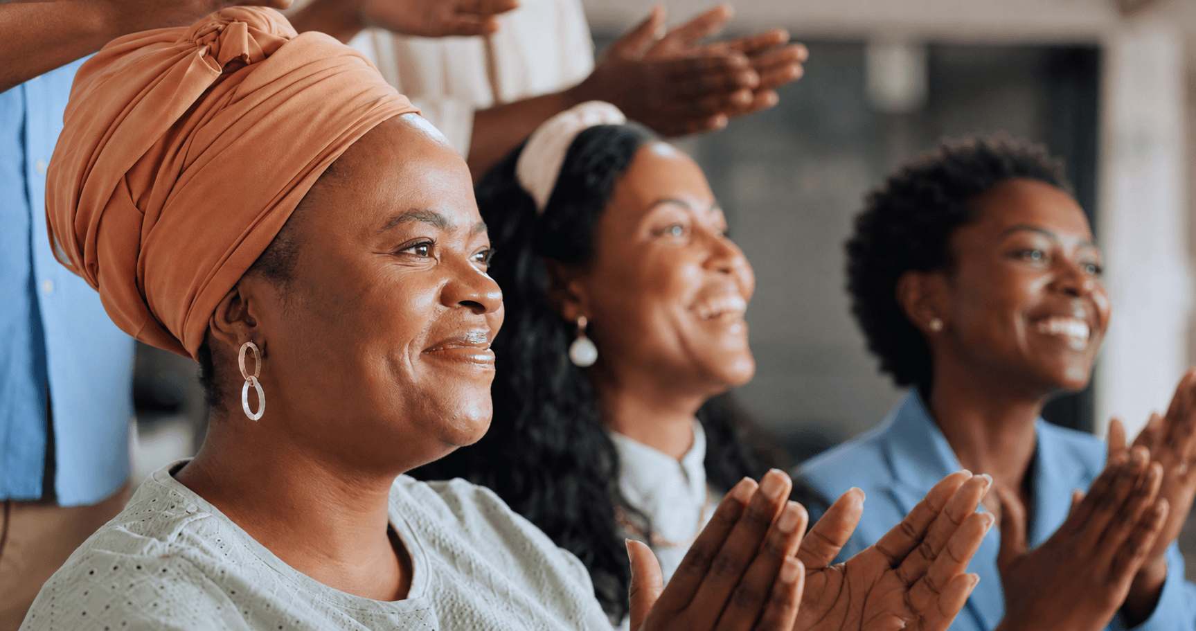 Black women in a curated leadership conversation circle